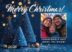 Merry Christmas - Blue Pines