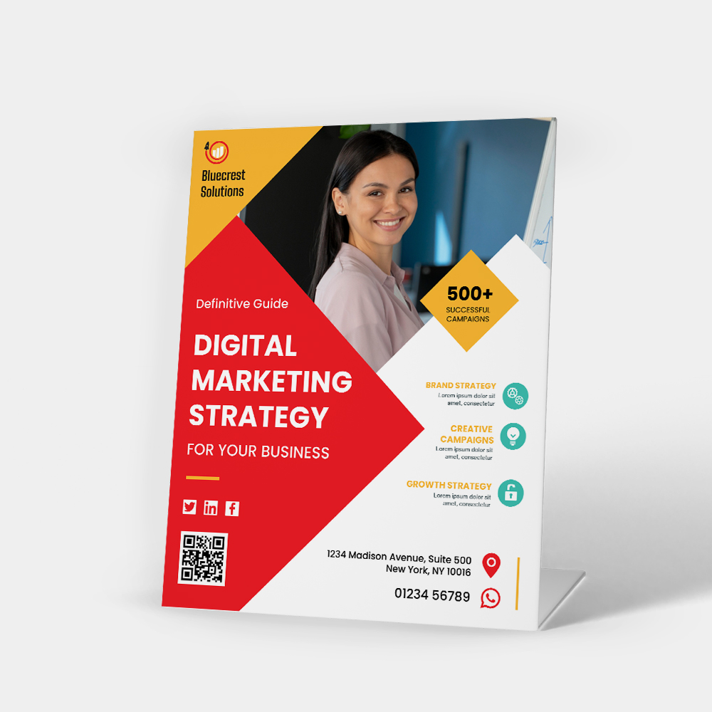 (2) 11"x17" Table Topper Signs